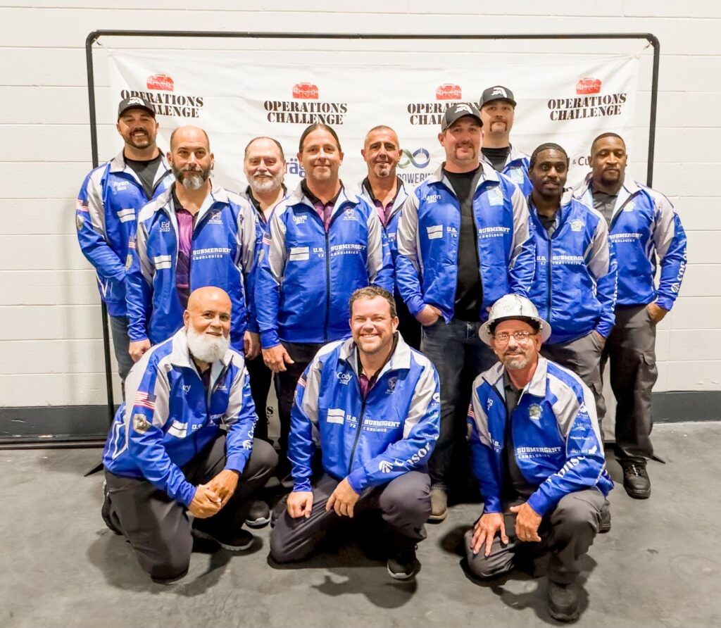 2022 WEFTEC Operations Challenge team of wastewater industry professionals sponsored in part by U.S. Submergent Technologies